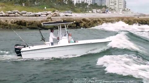 PASSENGER DESTROYED BY HUGE WAVE AT BOCA INLET