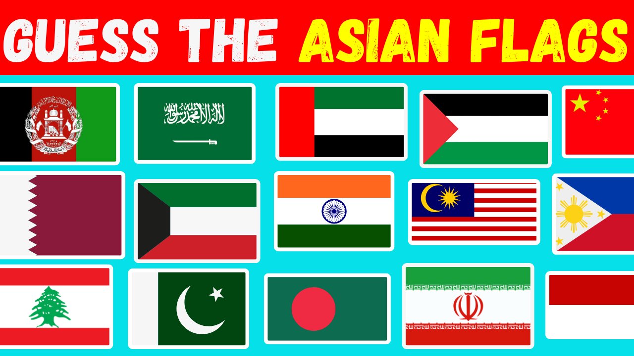 "🌏🚩Asian Flags Quiz Challenge: Test Your Knowledge | Fun Flag Guessing Game!"