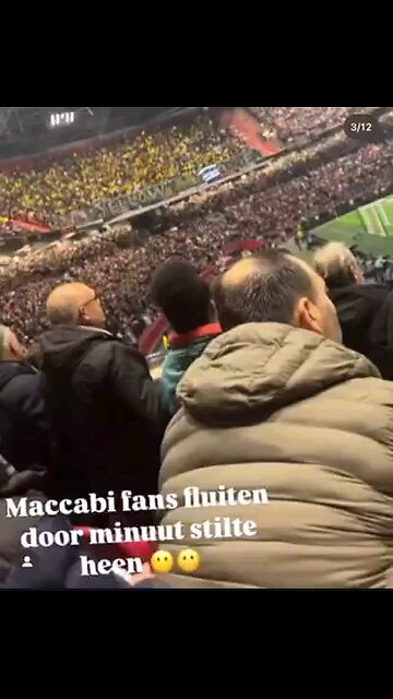 During Ajax vs. Maccabi Tel Aviv, a moment of silence 4 flood victims was disrupted by Israelis. ⏬⏬