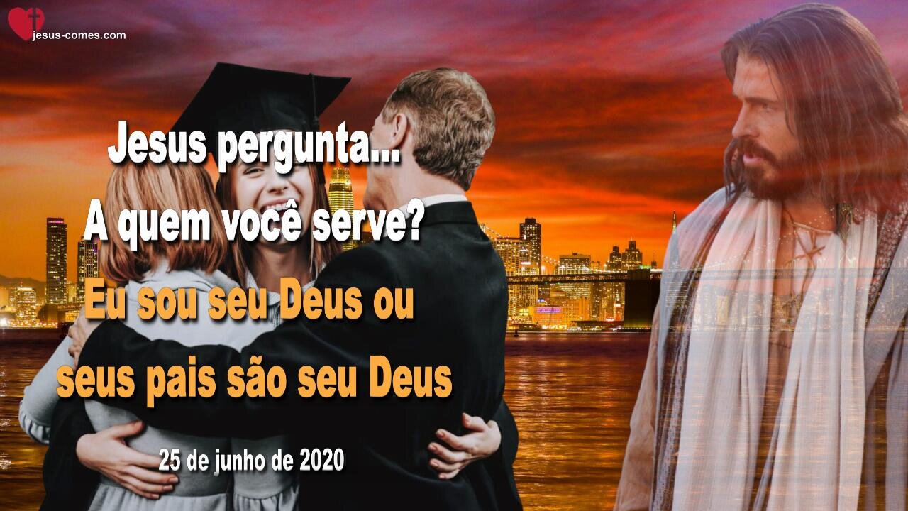 A quem você serve? Eu sou seu Deus ou seus pais são seu Deus ❤️ Letra de Amor de Jesus