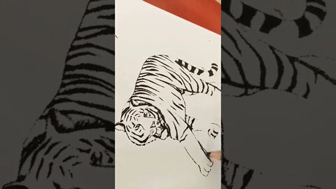 tiger panting #shots #youtubeshorts