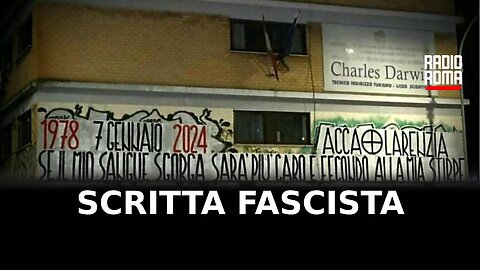 Comparsa una scritta fascista al Liceo Darwin