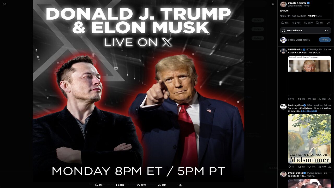 PRESIDENT DONALD J. TRUMP & ELON MUSK - LIVE REACTION