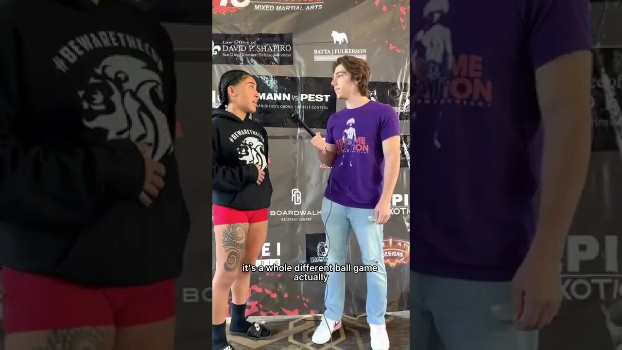 Pre-fight interview with Keana “cub” montenegro