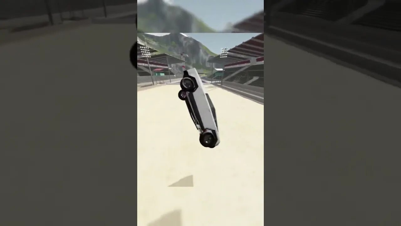 When the free bird kicks in (Cybertruck crash test car jump arena beam ng drive)