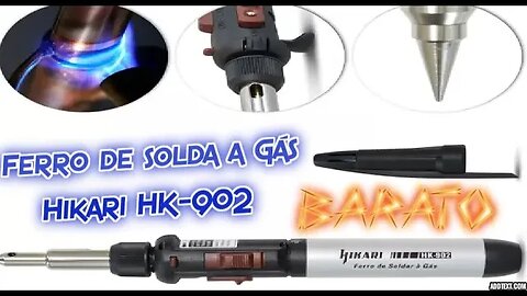 Ferro de Solda a Gás Hikari HK 902 - Visão Total do Ferro de Solda PREÇO BARATO!
