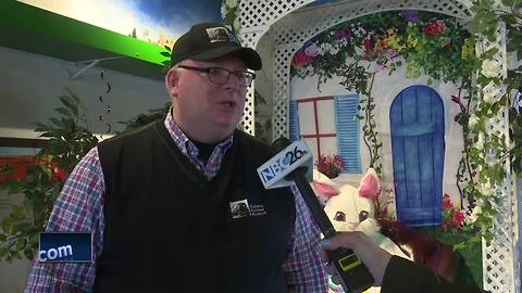 Easter Bunny rolls to National Railroad Museaum