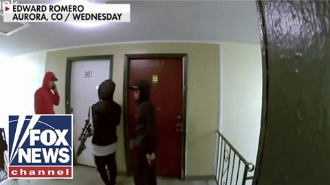 Terrifying video shows armed suspects in apartment complex