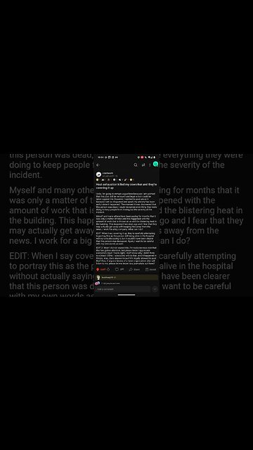 heat exhaustion killed my coworker - Reddit mirror from r/antiwork