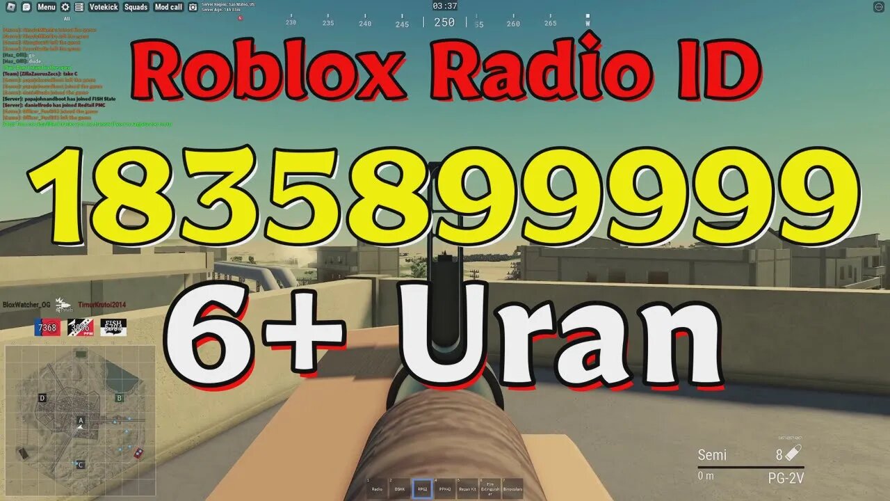 Uran Roblox Radio Codes/IDs