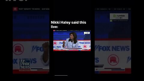 Nikki Haley said this live. Thoughts? #clips #politics #america #government #election #shorts