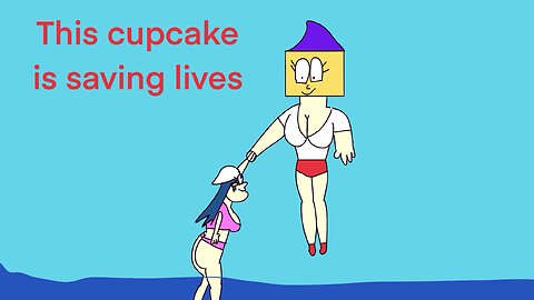 Cupcake girl rescues poke girl