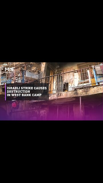 Destruction in West Bank camp after deadly Israeli air strike