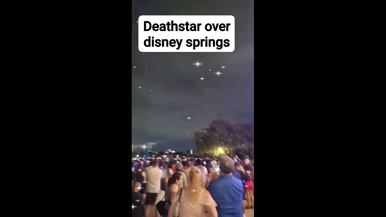 deathstar drone show above disney springs