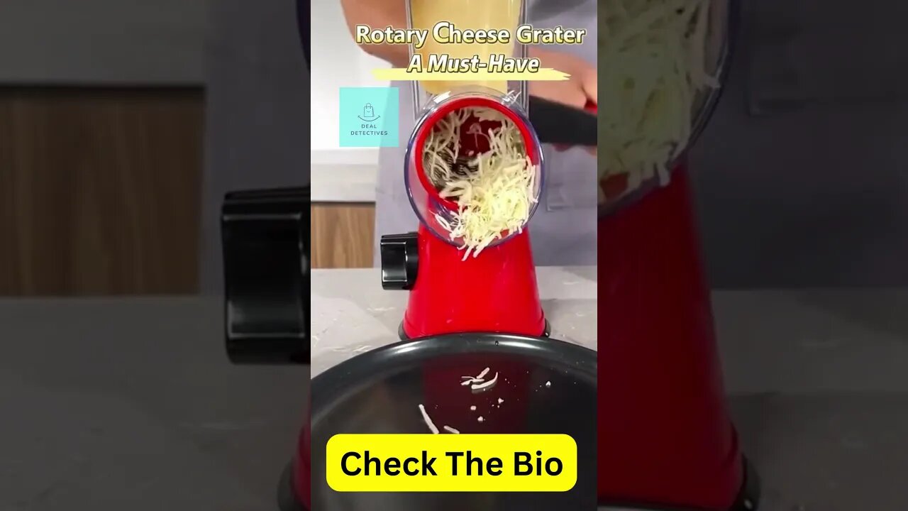 Rotary Cheese Grater - Effortless Cheese Shredder with Handle | Cambom Kitchen Manual Cheese Grater