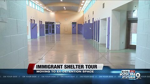 Tour the detention center becoming an immigration shelter