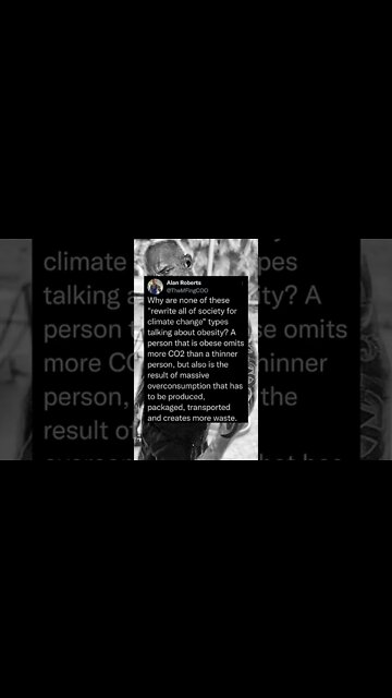 If You're Worried About The Planet Unfatten Yourself