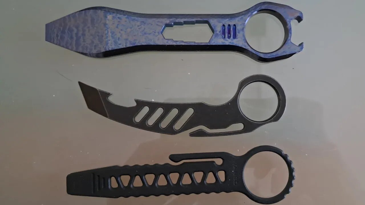 EDC prybars with a fingerhole Pioneer EDC PetrifiedFish KaraTool Böker Tango Bar Mini Everyday Carry