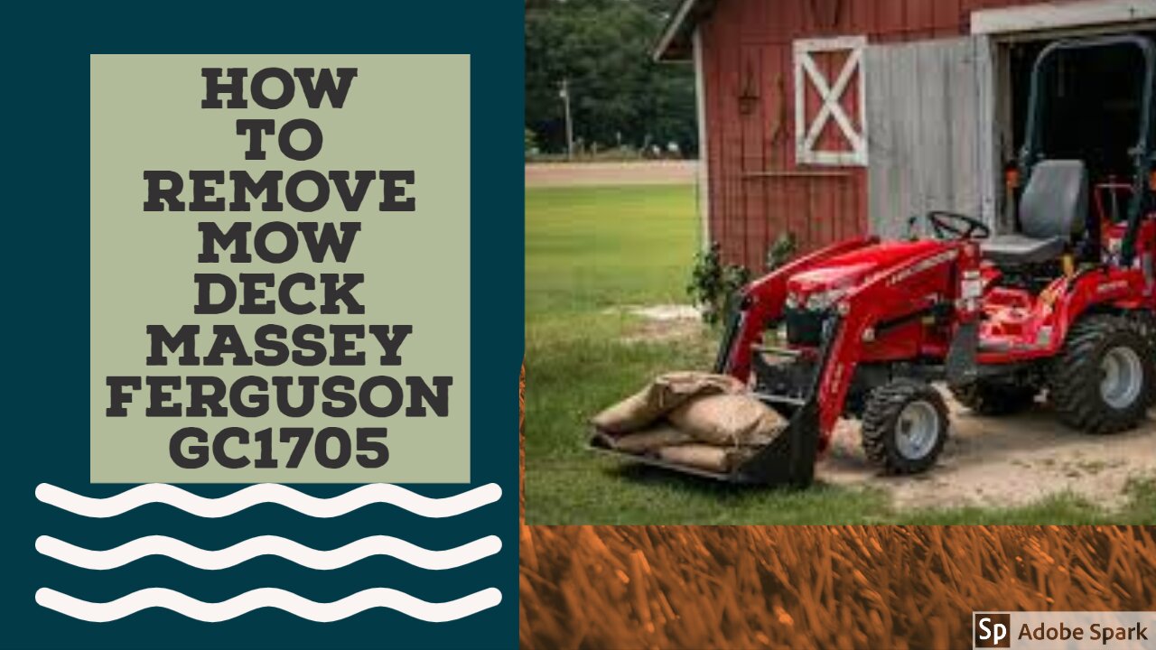 How to remove the mid-mount mowing deck off a Massey Ferguson GC1705, drive over mower deck.