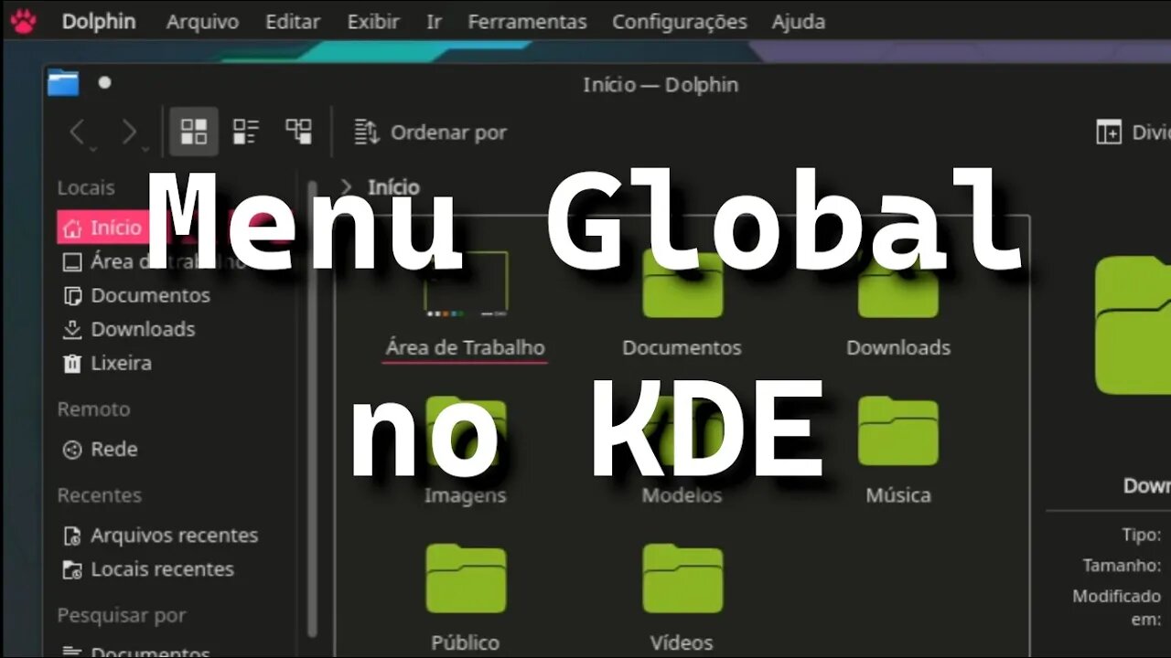 Como Adicionar Menu Global no KDE