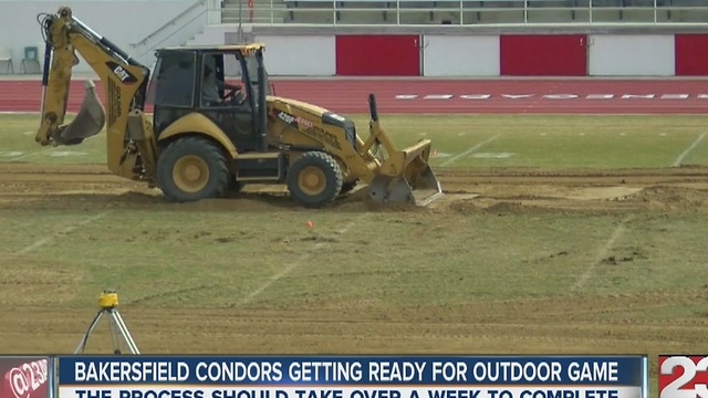 Condors start building outdoor ice rink at Bakersfield College