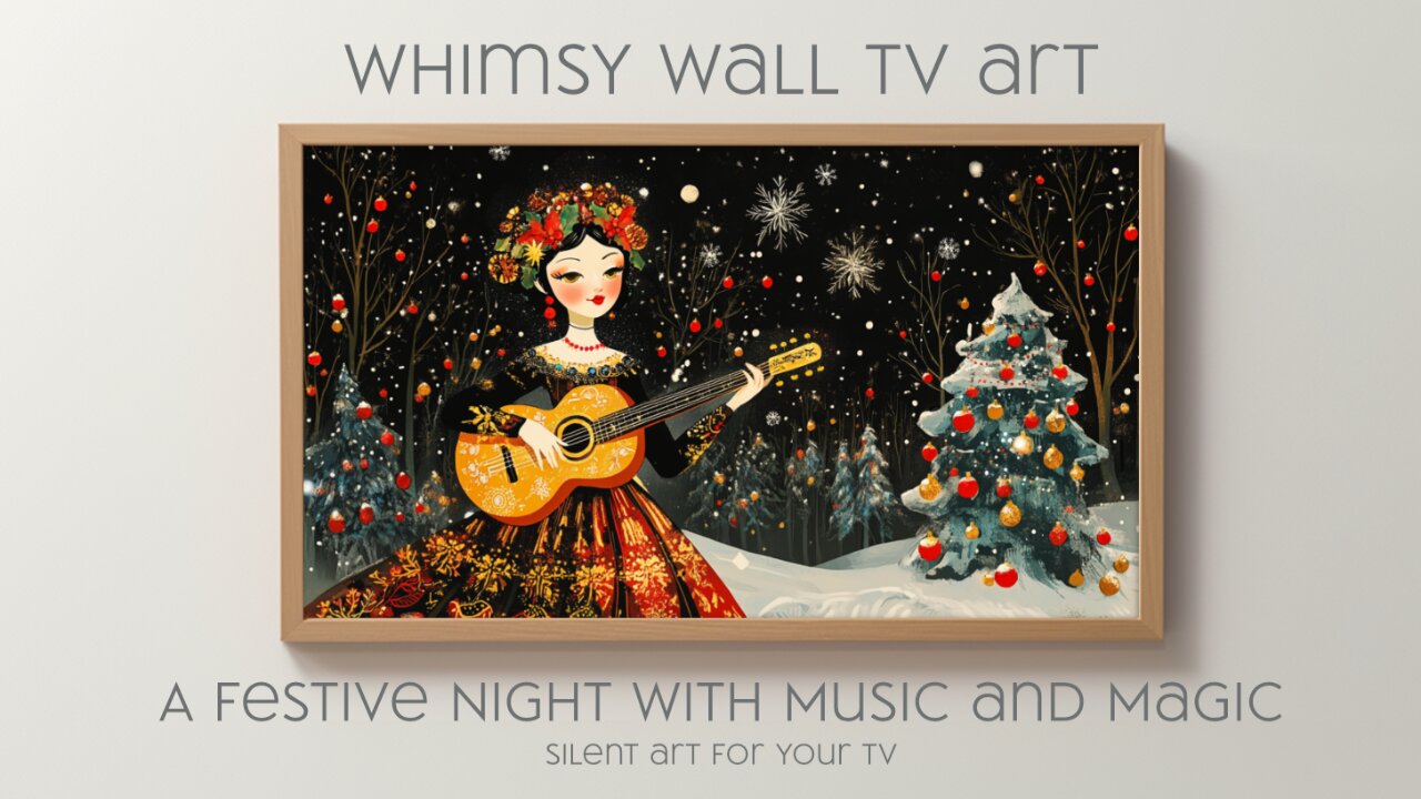 Festive Night with Music and Magic: Silent Art For Your TV, Frame TV and CanvasTV Art