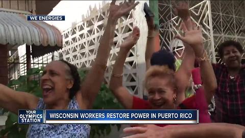 Video captures emotional moment We Energies crews restore power in Puerto Rico