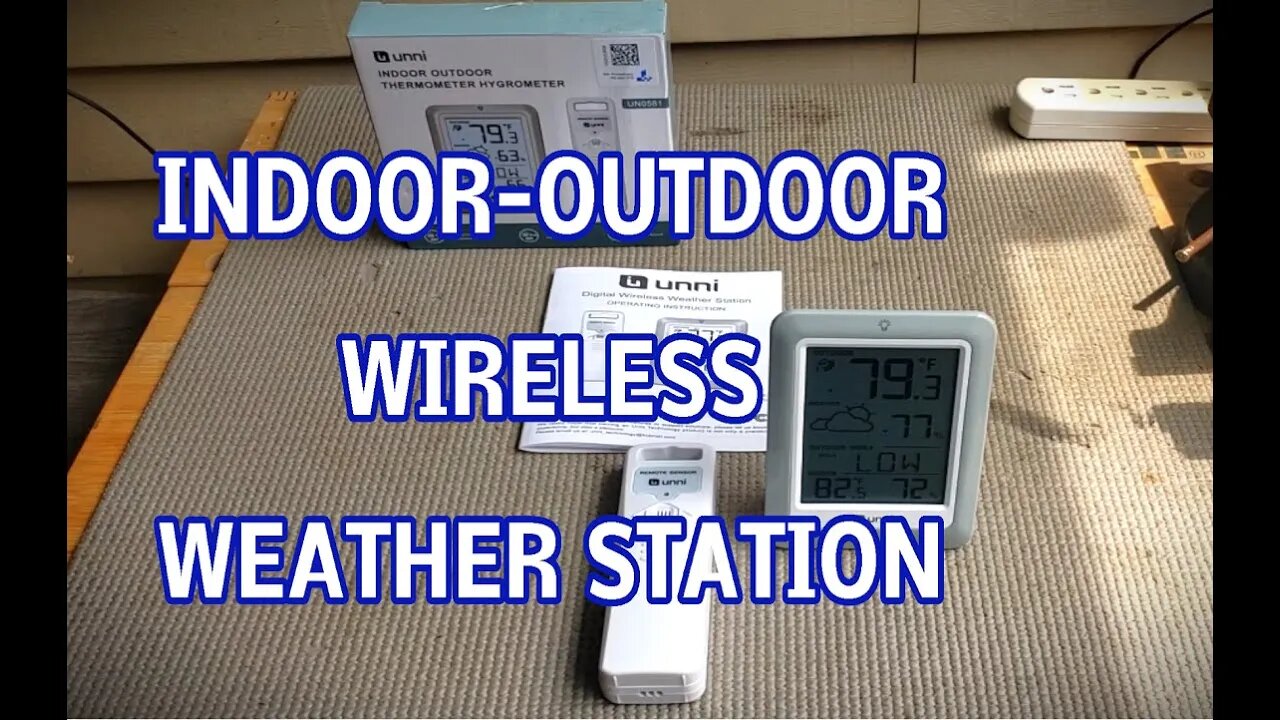 Indoor Outdoor Wireless Weather Station, great for the desktop - 5" X 3" with kick stand