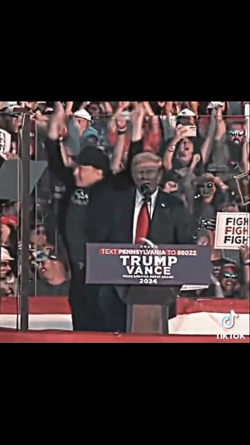 TRUMP❤️🇺🇸🥇🪽PRESENTS ELON MUSK🤍🇺🇸🏅🪽🕺🪅AT BUTLER, PA RALLY💙🇺🇸🏅🪽🕺⭐️