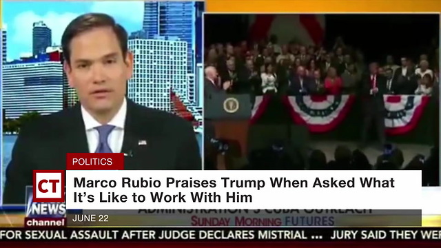 Marco Rubio Praises Trump When Asked What It’s Like To Work With Him