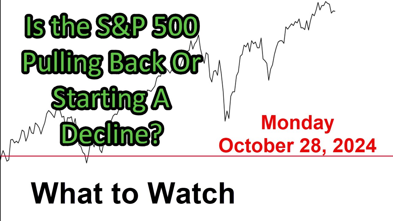 S&P 500 What to Watch for Monday October 28, 2024