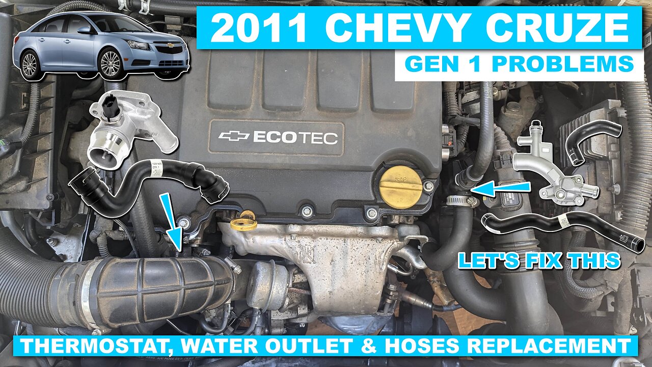 2011 Chevy Cruze - Thermostat, Water Outlet & Hoses Replacement