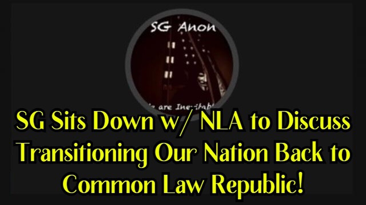 1/22/24 - SG Sits Down w/ NLA to Discuss Transitioning Our Nation Back to Common..