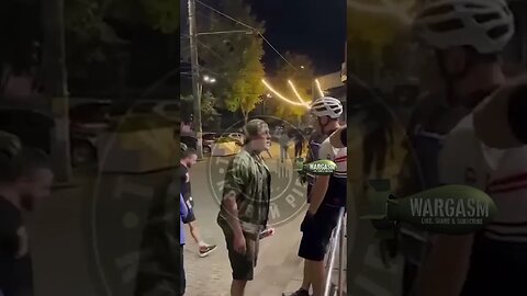 'Drunk Ukrainian soldiers' chastise civillians for not going the war