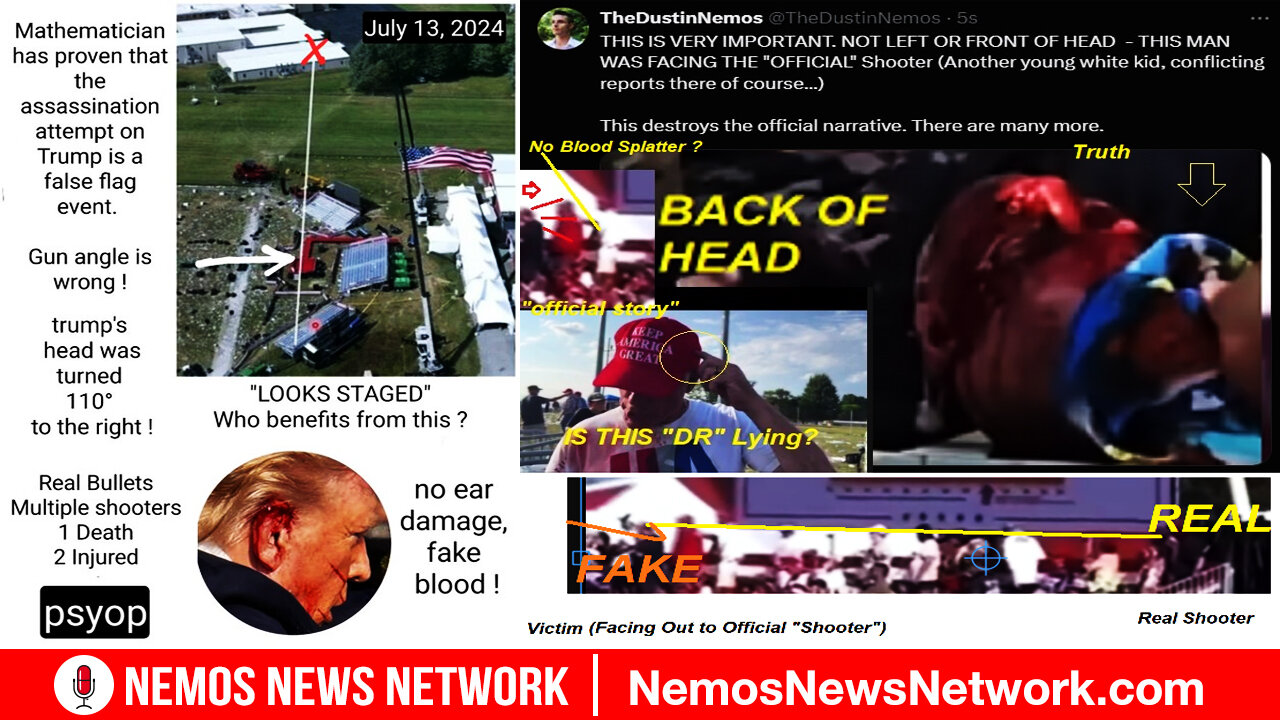 "Operation Big Red Arrow" Fake TRUMP ASSASSINATION ATTEMPT (WITH REAL MURDER)