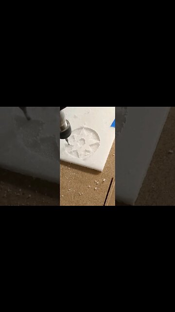 Carving Foam with my FoxAlien Masuter 4040 #shorts #cnc #shortsfeed hortsfee