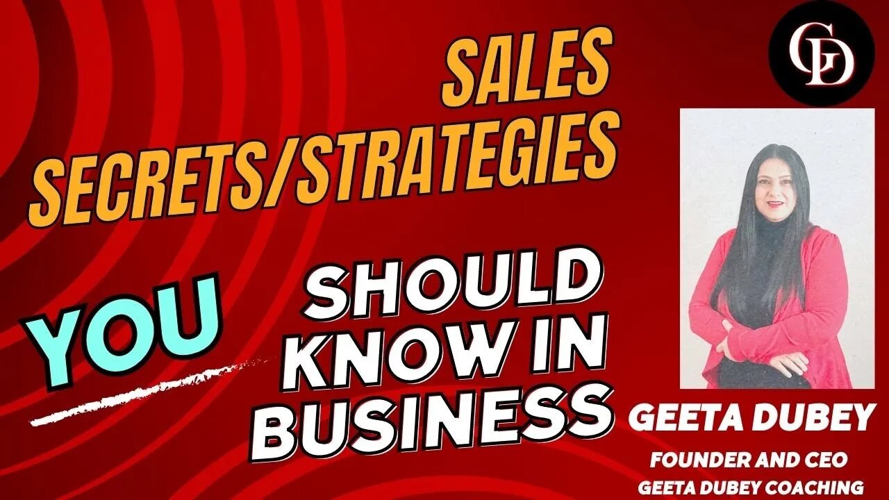 Coach Geeta Dubey | Do you want to know sales secrets/strategies?.#Sales #Business#Strategies