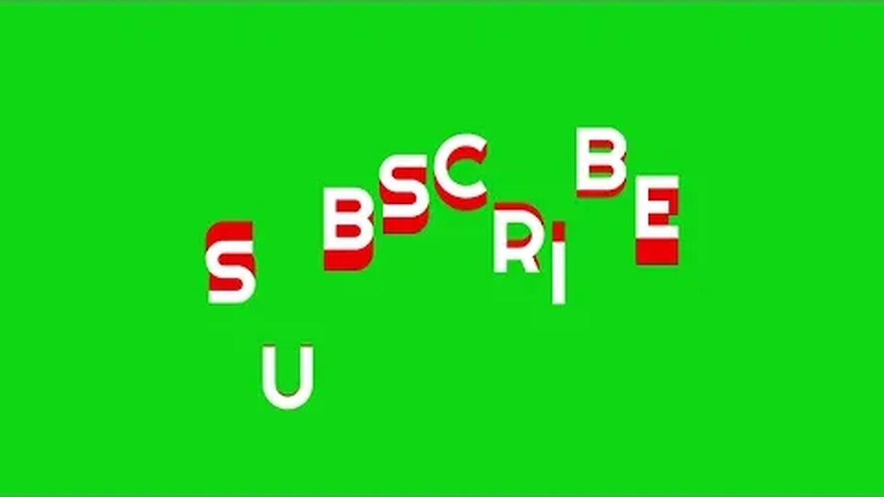 YouTube Like Subscribe Hit the Bell for Notifications Bouncing Text Green Screen Effect