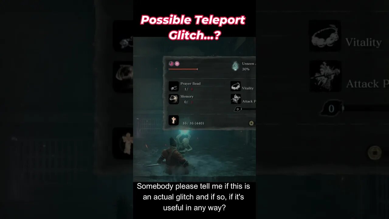 Possible Glitch, something wonky with travel in Sekiro #shorts #gamingshorts
