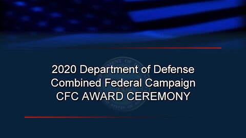 2020 DOD Combined Federal Campaign CFC Awards Ceremony