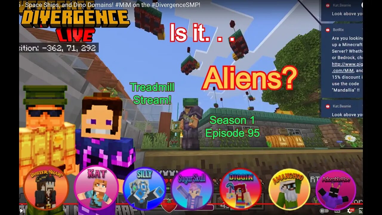 S1EP95 - Space Ships, and Dino Domains! #MiM on the #DivergenceSMP!