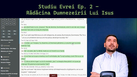 Studiu Evrei Ep. 2 - Hristos, Dumnezeirea Sa Eternă și Ridicarea lui David (Evrei 1_5-14)