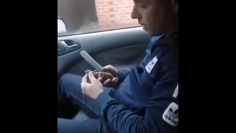 Ukrainian plays with a grenade