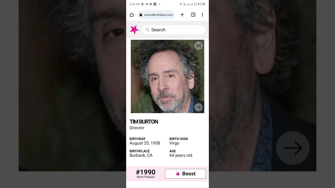 HAPPY 64 BIRTHDAY TIM BURTON