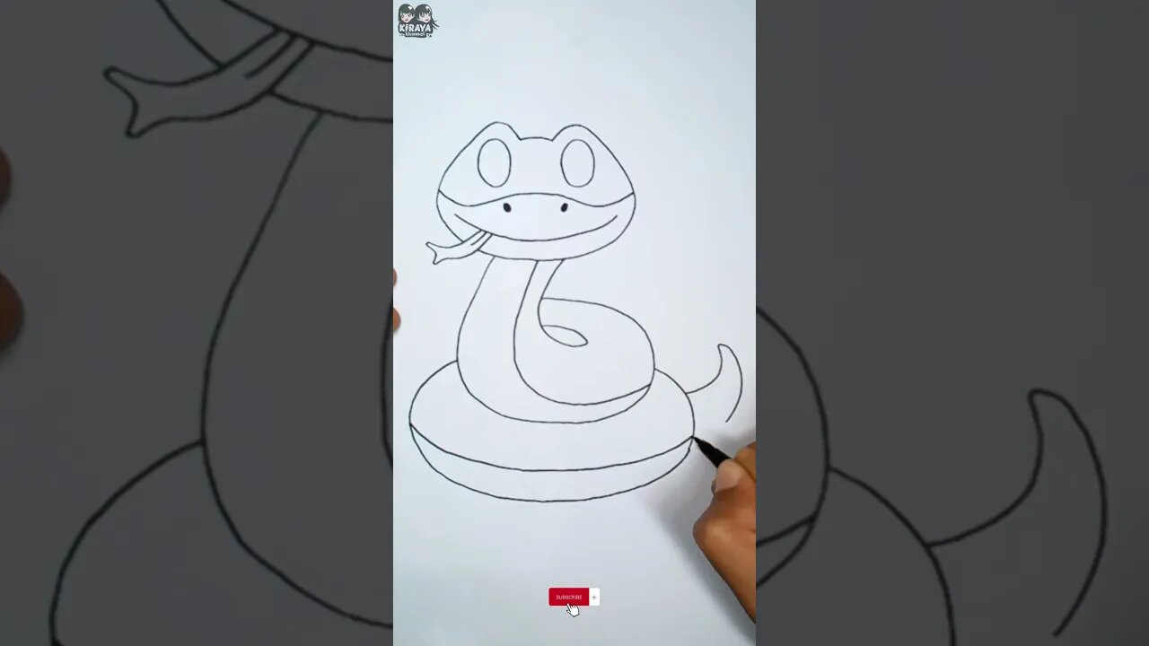 Very Easy❗ Snake Drawing 🐍 Shorts || How To Draw a Snake || #simple #drawing #shorts #video