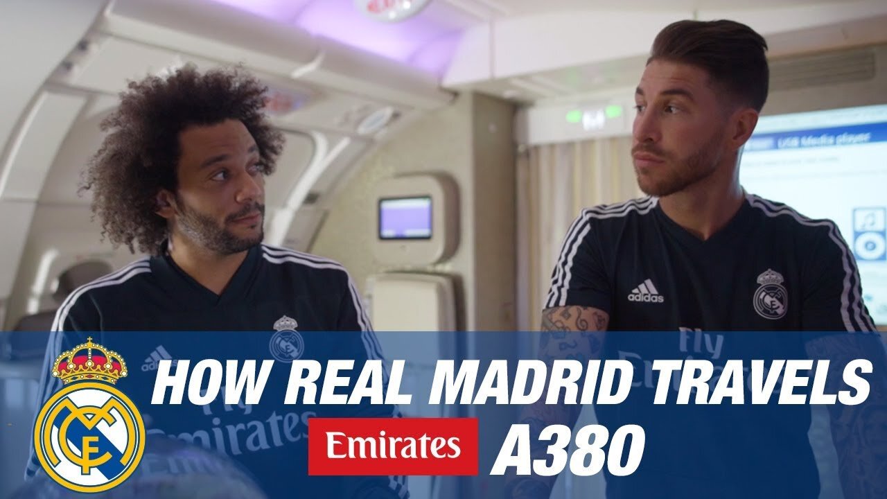 MARCELO, BALE, RAMOS and their teammates | FUNNY MOMENTS Emirates A380!