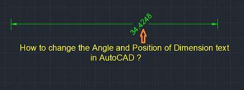 How to Rotate Dimension Text or change the Angle & change the position in AutoCAD(DIMTEDIT command)