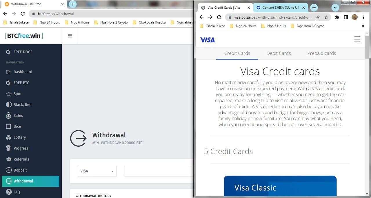 How To Get Free Up To 0.1 Bitcoin BTC Every 60 Minutes At BTCfree And Instant Withdraw At Visa CARD