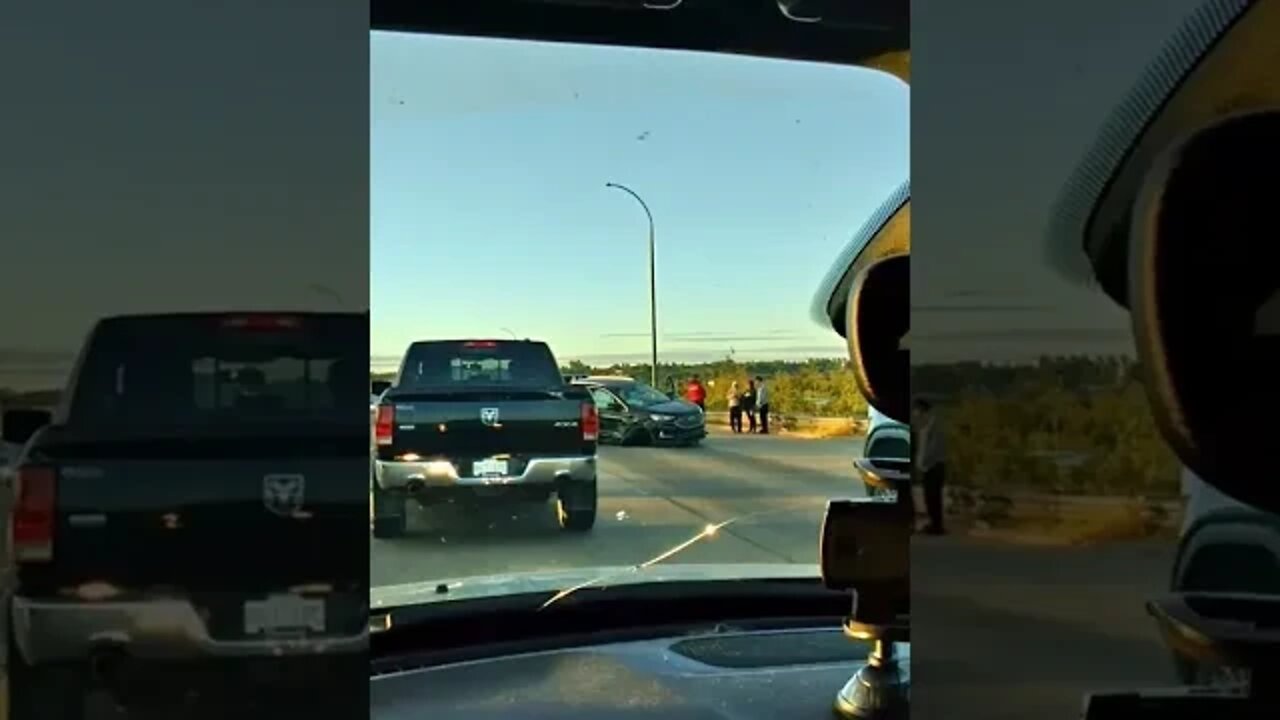 Car Accident coming into Prince Albert Saskatchewan today.