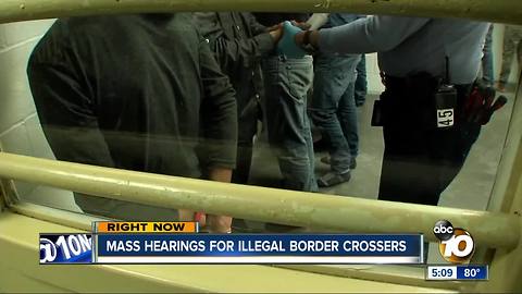 Mass hearings underway for border crossers